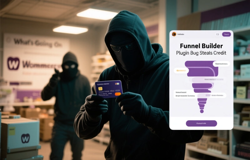 Visual representation of Funnel Builder Plugin Bug Steals Credit Cards