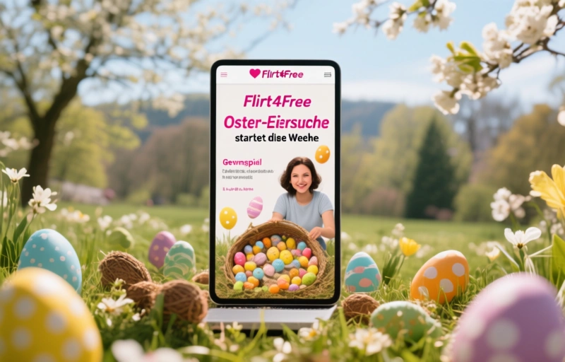 Visuelle Darstellung von Flirt4Free Oster-Eiersuche