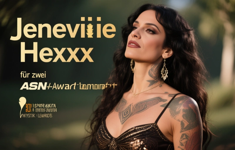 Visuelle Darstellung von Jenevieve Hexxx fĂŒr zwei ASN Awards nominiert