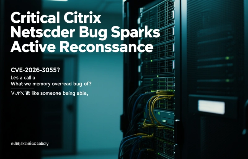 Visual representation of Critical Citrix NetScaler Bug Sparks Active Reconnaissance