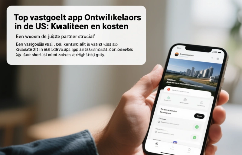 Visuele weergave van Top vastgoed app ontwikkelaars in de VS