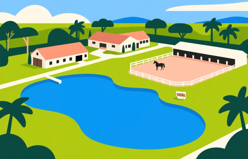 Naples Equestrian Retreat With Lake & Arena