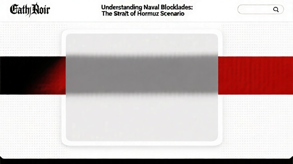 Understanding Naval Blockades: The Strait of Hormuz Scenario