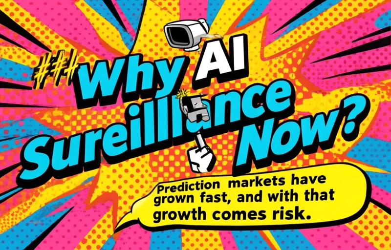 Visual representation of AI Surveillance Targets Prediction Market Fraud