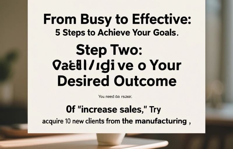 Visual representation of From Busy to Effective