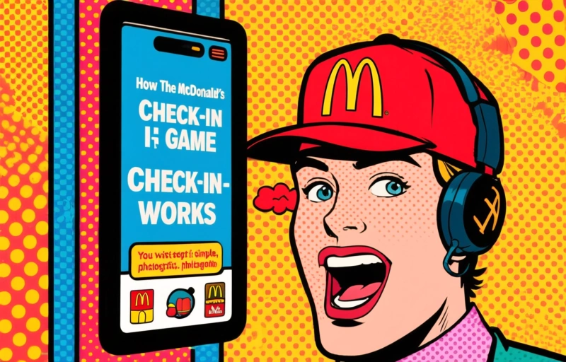 Visual representation of McDonald's Check-In Game