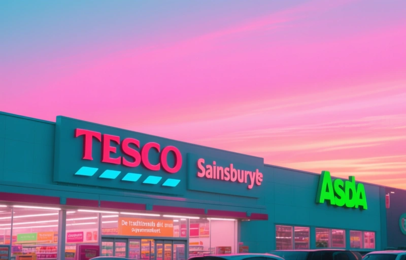 Visuele weergave van Britse supermarkten vragen om regulering Aldi en Lidl