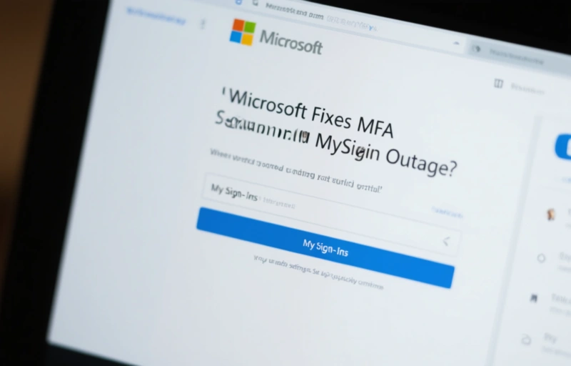 Visual representation of Microsoft Fixes MFA Setup and MySignIn Outage