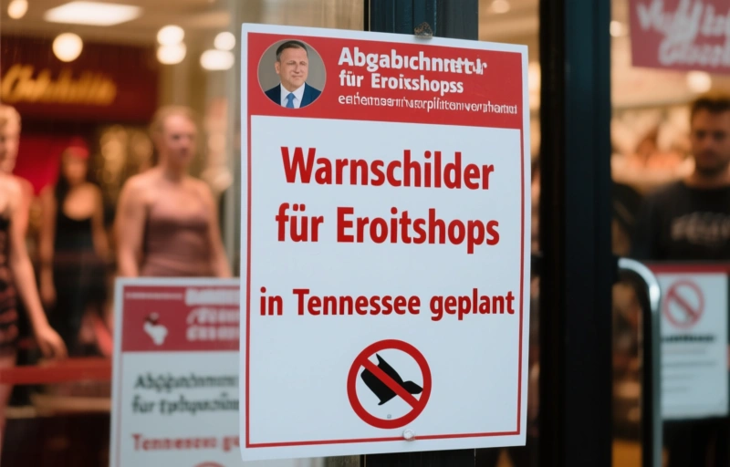 Visuelle Darstellung von Warnschilder fĂĽr Erotikshops in Tennessee geplant