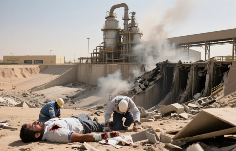 Visual representation of EGA's Al Taweelah Smelter Damaged in UAE Attack