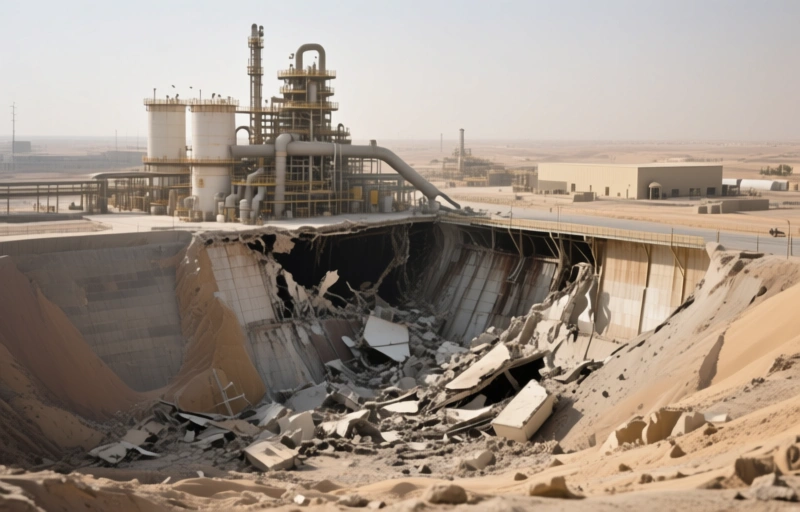 Visual representation of EGA's Al Taweelah Smelter Damaged in UAE Attack