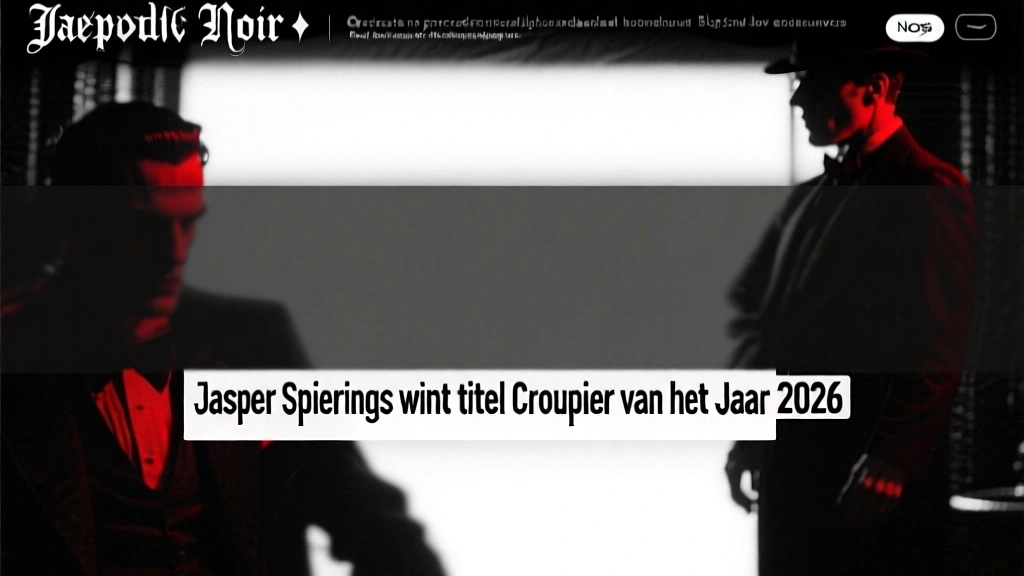 Jasper Spierings wint titel Croupier van het Jaar 2026