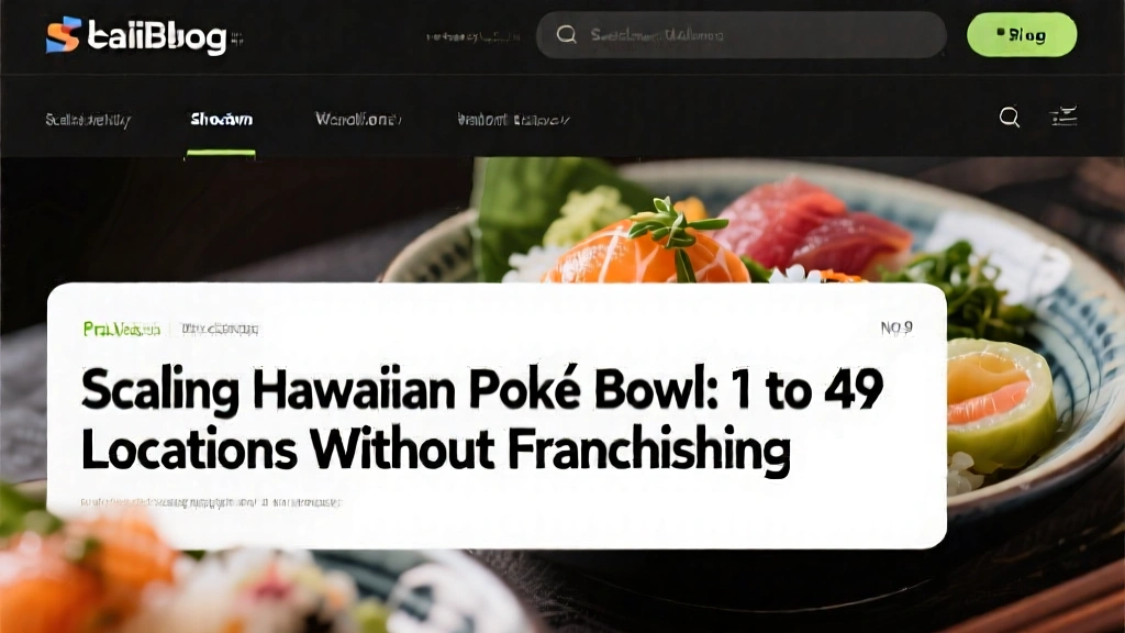 Scaling Hawaiian Poké Bowl: 1 to 49 Locations Without Franchising