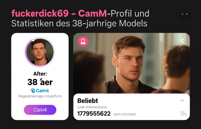 Visuelle Darstellung von fuckerdick69 – Cam4-Profil und Statistiken des 38-jährigen Models