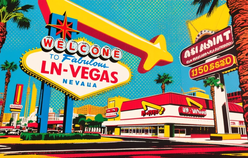 Construcción del gigante In-N-Out en el Strip de Las Vegas
