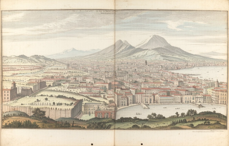 Visual representation of Jan van Stinemolen's 1582 Naples Panorama