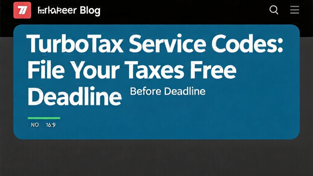 TurboTax Service Codes: File Your Taxes Free Before Deadline