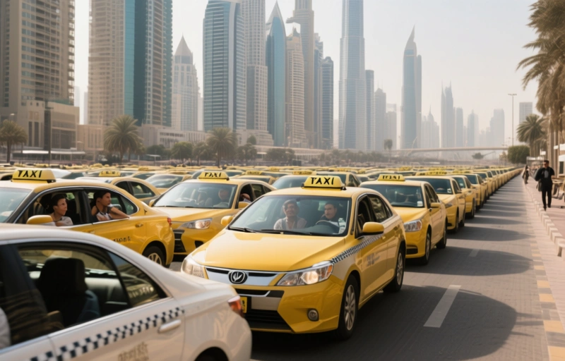 Visual representation of Dubai's Taxi Sector Booms