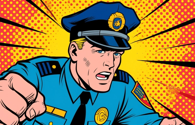 Visuelle Darstellung von Polizist in Las Vegas wegen Stalkings verhaftet