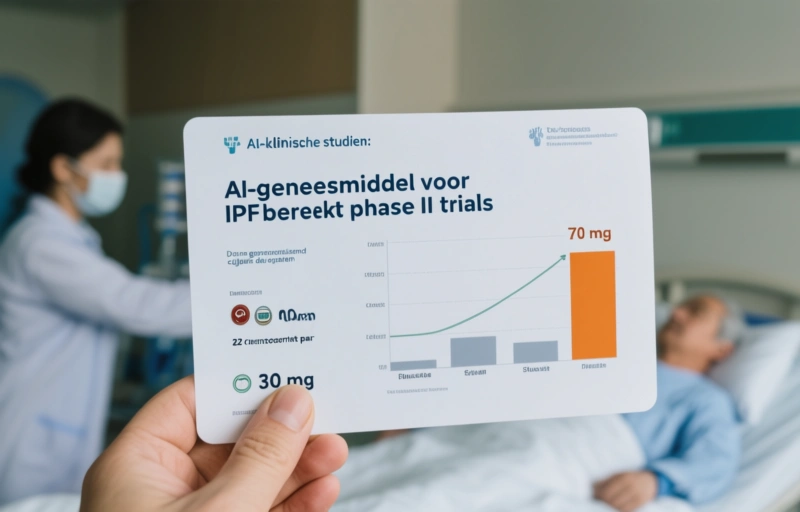Visuele weergave van AI-geneesmiddel voor IPF bereikt fase III trials
