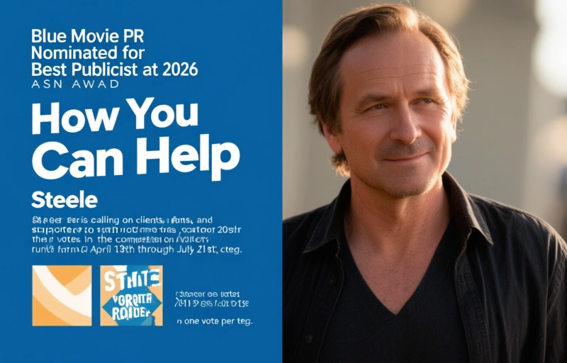 Visual representation of Blue Movie PR Nominated for Best Publicist at 2026 ASN Awards