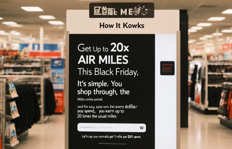 Visual representation of Get Up to 20x AIR MILES This Black Friday