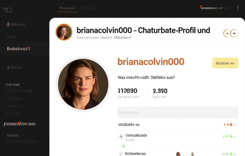 Visuelle Darstellung von brianacolvin000 – Chaturbate-Profil und Statistiken