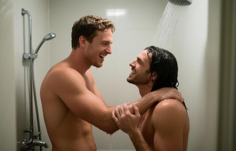 Heiße Dusche: Channing Flynn & Hugs Kandelas bei SeanCody