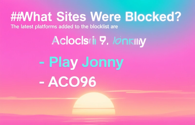 Visual representation of ACMA Blocks Six More Illegal Gambling Sites