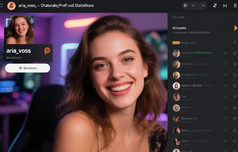 Visuelle Darstellung von aria_voss_ – Chaturbate-Profil und Statistiken