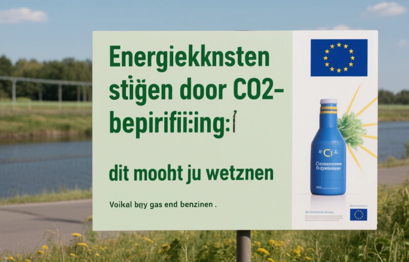 Visuele weergave van Energiekosten stijgen door CO2-beprijzing