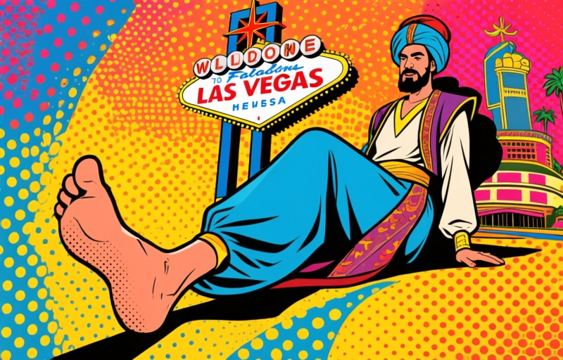 Visuaalinen esitys aiheesta Aladdin ja Las Vegas