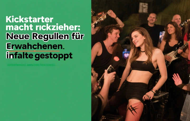 Visuelle Darstellung von Kickstarter macht Rückzieher