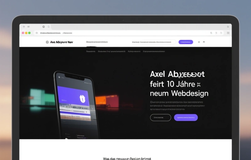 Visuelle Darstellung von Axel Abysse feiert 10 Jahre mit neuem Webdesign
