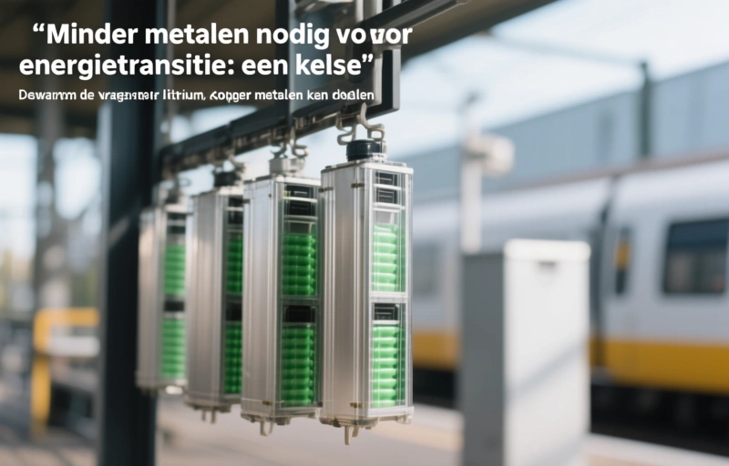 Visuele weergave van Minder metalen nodig voor energietransitie