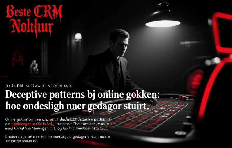 Deceptive patterns bij online gokken: hoe ontwerp je gedrag stuurt