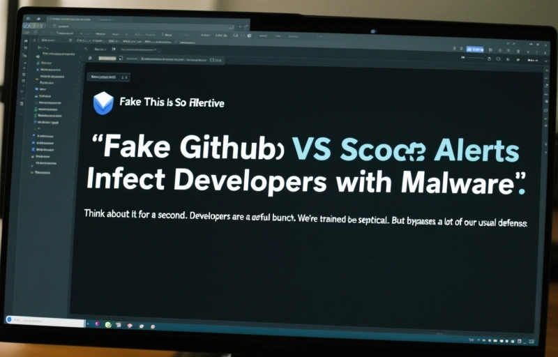 Visual representation of Fake GitHub VS Code Alerts Infect Developers with Malware