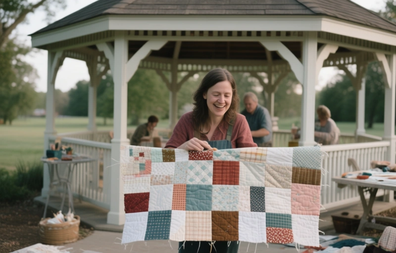 Sewcialites 3 Block 20: Gazebo Quilt Block by Doug Leko