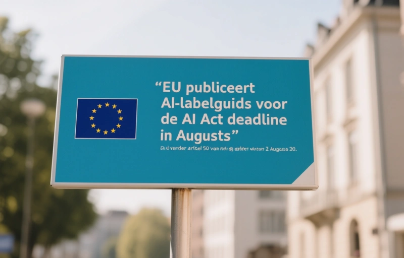 Visuele weergave van EU publiceert AI-labelgids voor de AI Act deadline in augustus