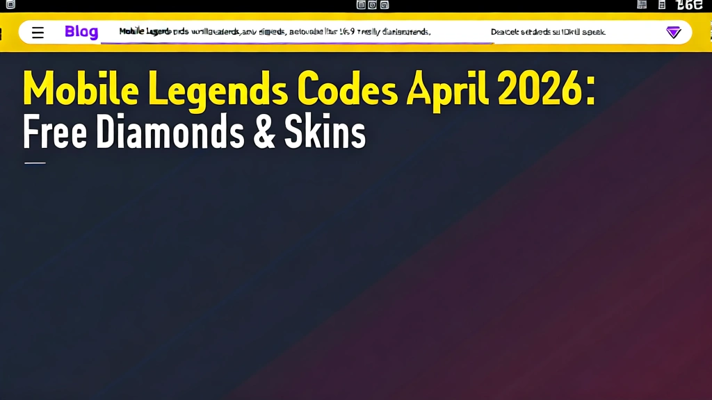 Mobile Legends Codes April 2026: Free Diamonds & Skins