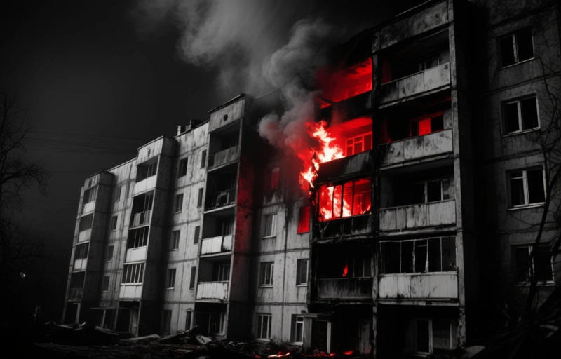 Визуальное представление Пожар на парковке аэропорта Лас-Вегаса