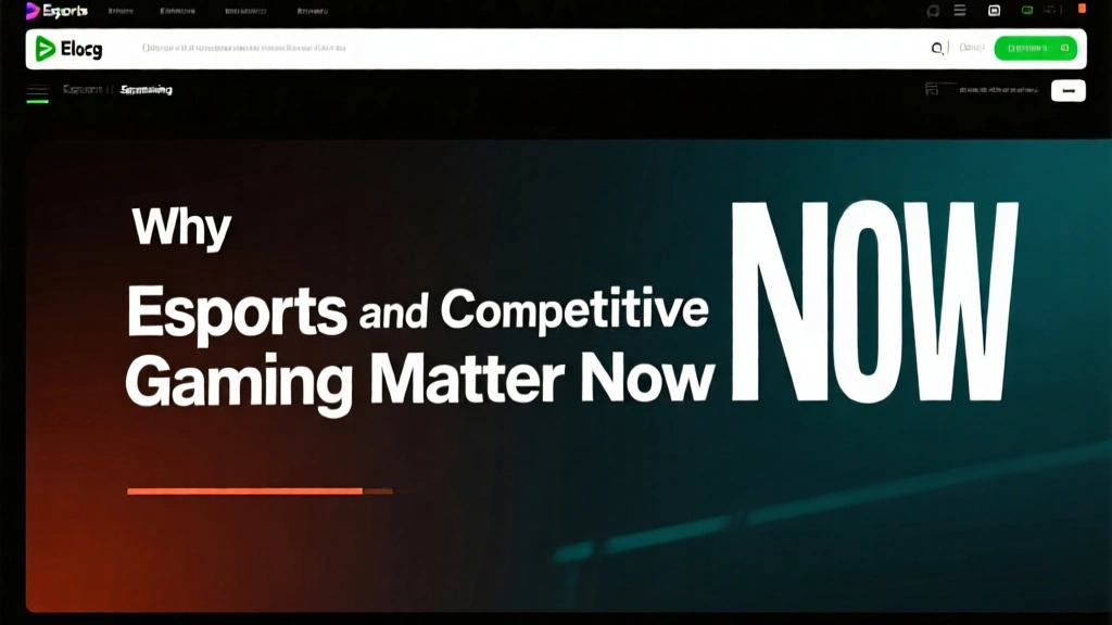Why Esports and Competitive Gaming Matter Now
