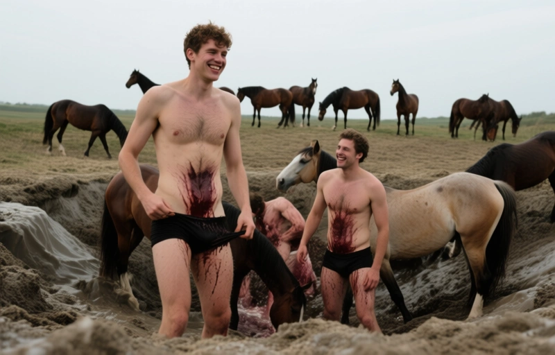 Oliver Lamb wird von 15 Hengsten in Cum Dump Sluts…