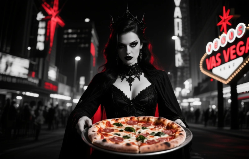 Visuelle Darstellung von Pizza-Schlacht in Las Vegas