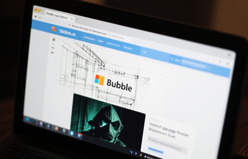 Visual representation of Bubble App Builder Exploited in Microsoft Phishing Scam