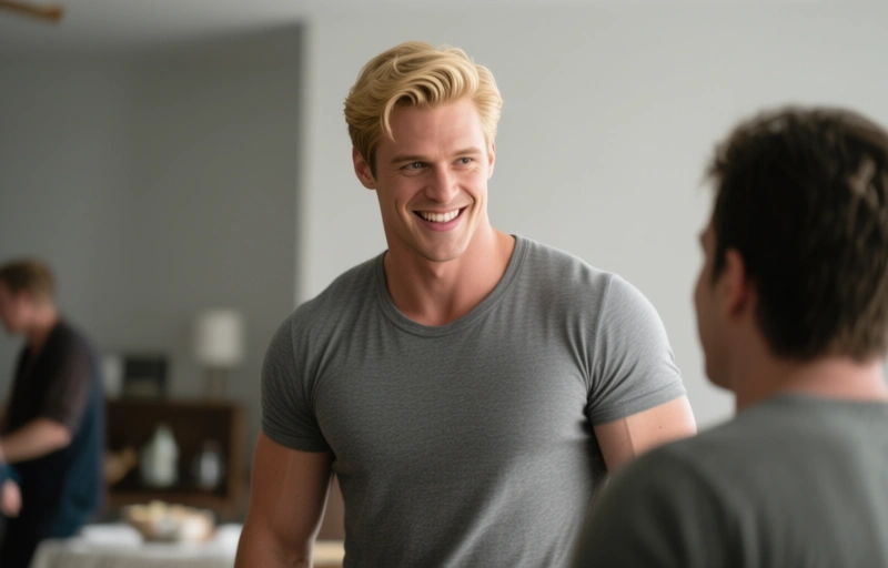 Grey Eberley: Der blonde Hunk, der alle Blicke auf sich…