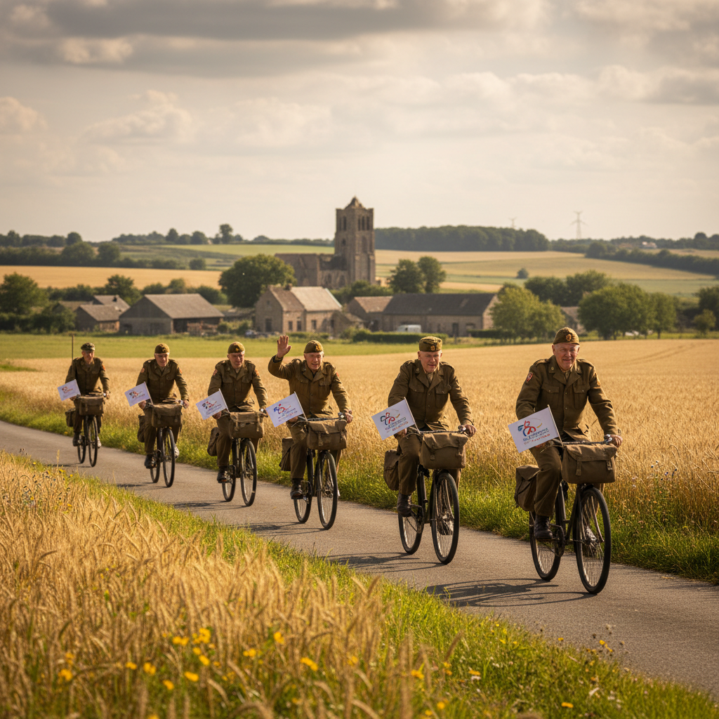 WWII History Ride: Veterans Cycle Belgian Battlefields on Military Bikes