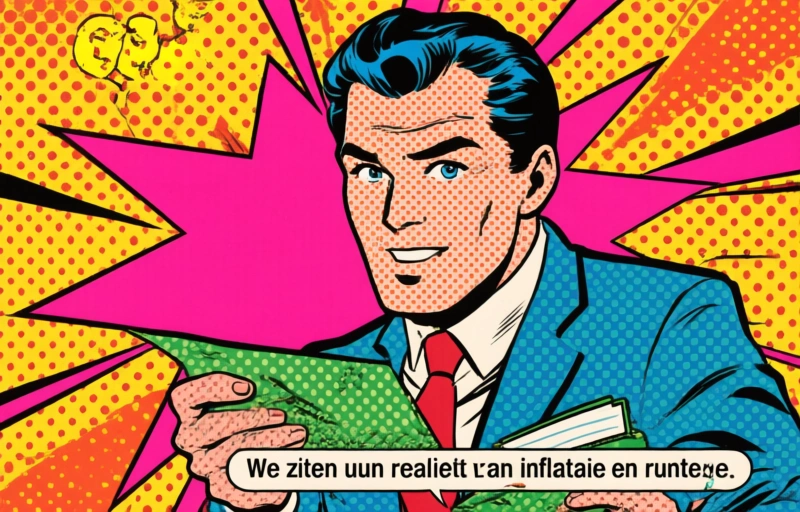 Visuele weergave van Inflatie en hogere rente
