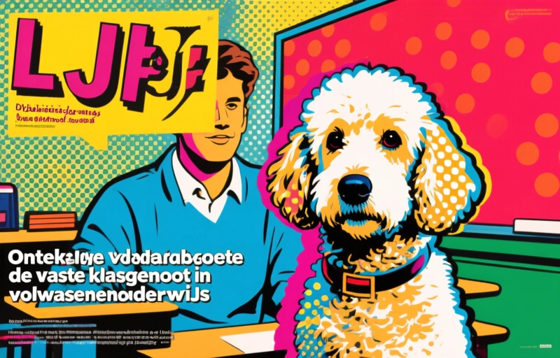 Labradoodle Jef: de vaste klasgenoot in volwassenenonderwijs