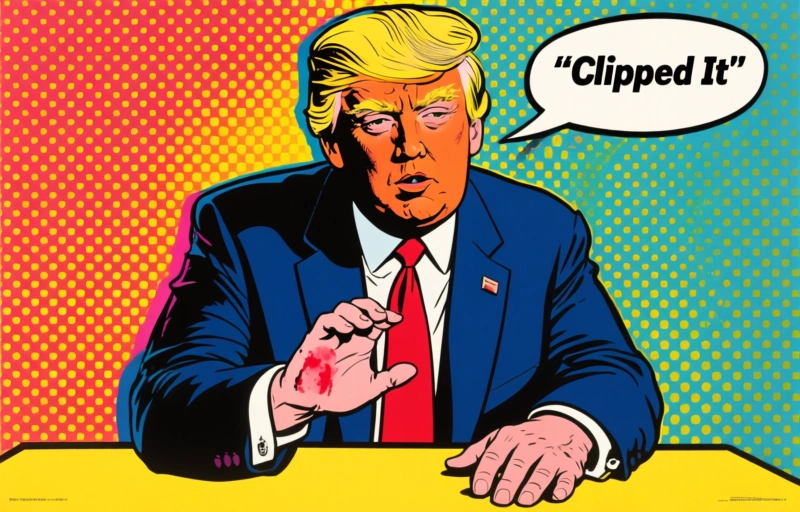 Trump Explains Hand Bruise: 'Clipped It' on Table